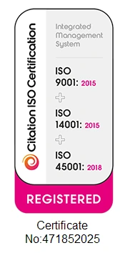 Citation ISO Certification - registered, certificate no. 471852025