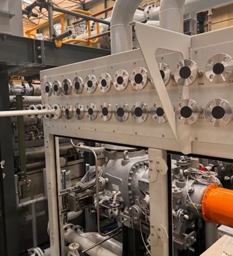 Completed screw compressor package with instrumentation interfaces